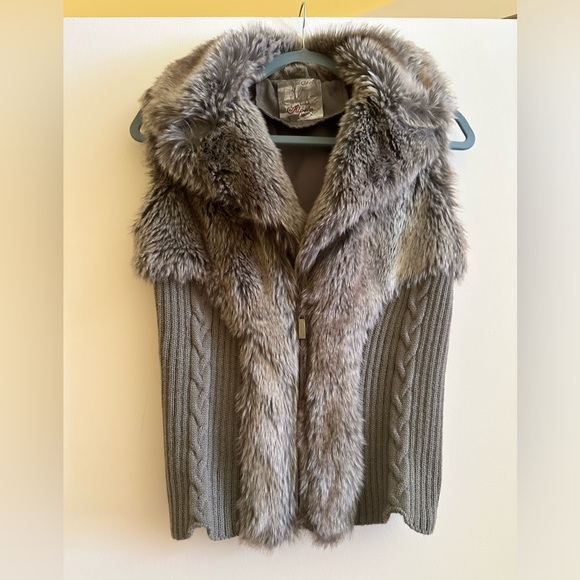 2000s Ribbed Cable Knit Fur ★ - Picture 2 of 3